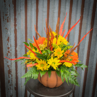 Fall Centerpiece - Ceramic Pumpkin from Marion Flower Shop in Marion, OH